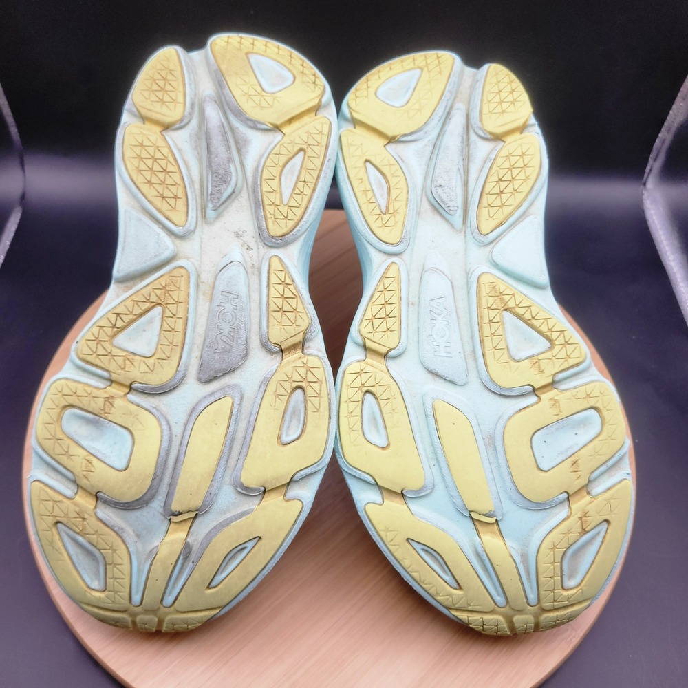 Hoka Bondi 8 Womens Running Shoes White Mint Green Yellow 1127952 BDBSO Size 9.5 - Picture 6 of 11